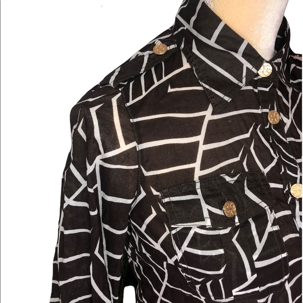 Tory Burch Woman’s Button Top Size 2 - image 2